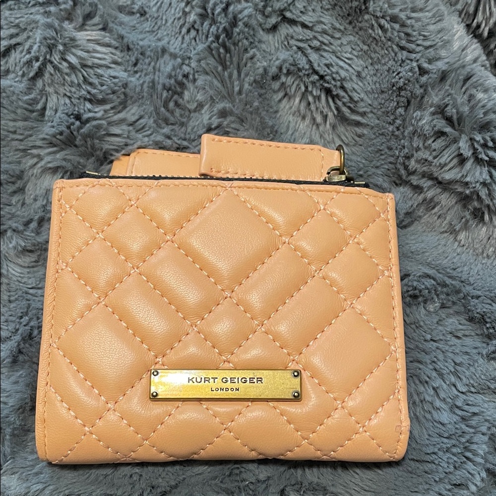 Kurt Geiger Peach Quilted Wallet